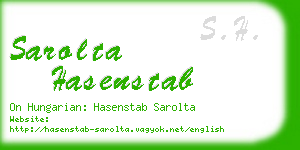 sarolta hasenstab business card